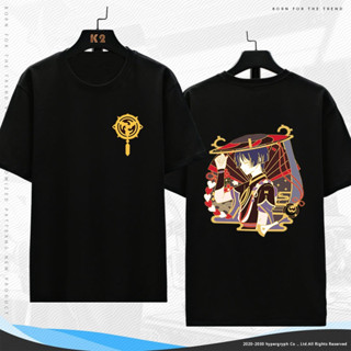 Genshin Impact Scaramouche Gaming Fashion T Shirt Summer Universal Trend Hot Sale Short Sleeve. ซื้อทันที เพิ่มลงในรถเข็