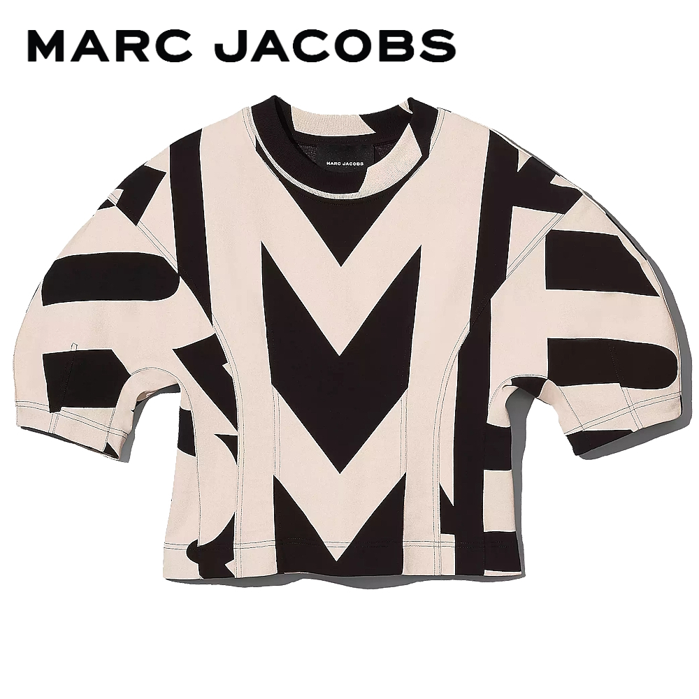 MARC JACOBS THE SEAMED MONOGRAM TOP PF23 2P3RTP009C07 BLACK/IVORY