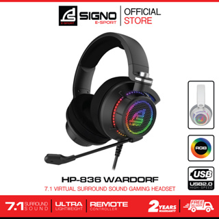 SIGNO E-Sport 7.1 Surround Sound Gaming Headphone WARDORF รุ่น HP-836 (หูฟัง เกมส์มิ่ง)