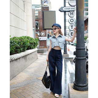 FOMO STRIPE BLUE AND JEAN PANTS