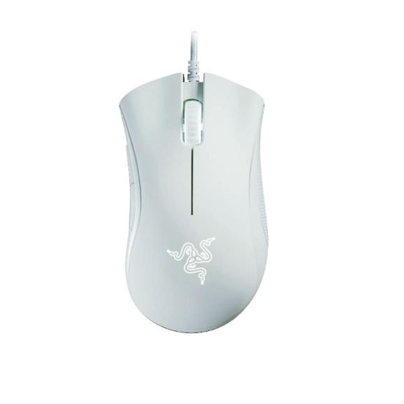 Razer DeathAdder Essential White Edition - Ergonomic Wired Gaming Mouse Model : #MS-DEATHADDER-ESS-W