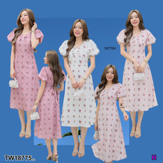 👗Pfashion [ส่งไวมาก🚛] P18775 เดรสหวานใจแขนบอลลูนน่ารัก ..