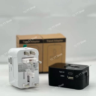 Universal travel adapter หัวแปลงปลั๊กไฟ 1500W ปลั๊กแปลง usb ปลั๊กขาต่างประเทศ 1USB ➕1TC