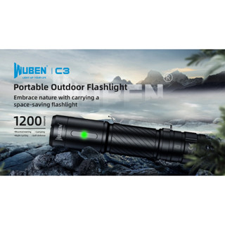 ไฟฉาย Wuben C3 1200lumens แสงบาลานซ์ 129เมตร หลอด OSRAM P9