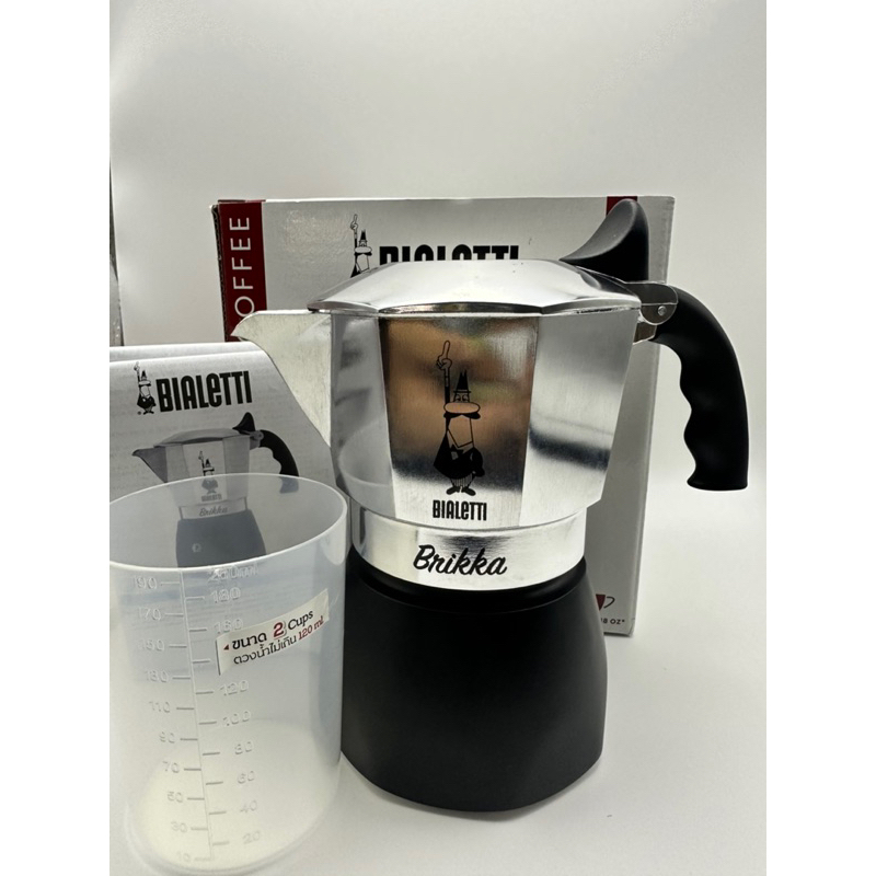 Bialetti หม้อต้มกาแฟ Moka Pot รุ่น Brikka 2020 (บริกก้า) ขนาด 2 ถ้วย (มือสองยังไม่เคยชงกาแฟ)