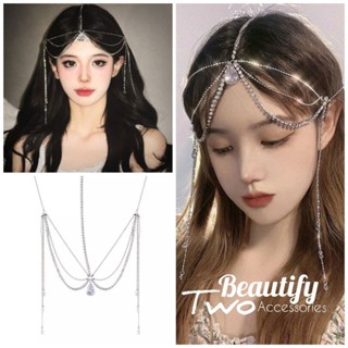 ❄️สายคาดศีรษะประดับพลอยเทียมรูปหยดน้ำสวยหยาดเยิ้มดุจเจ้าสาว
