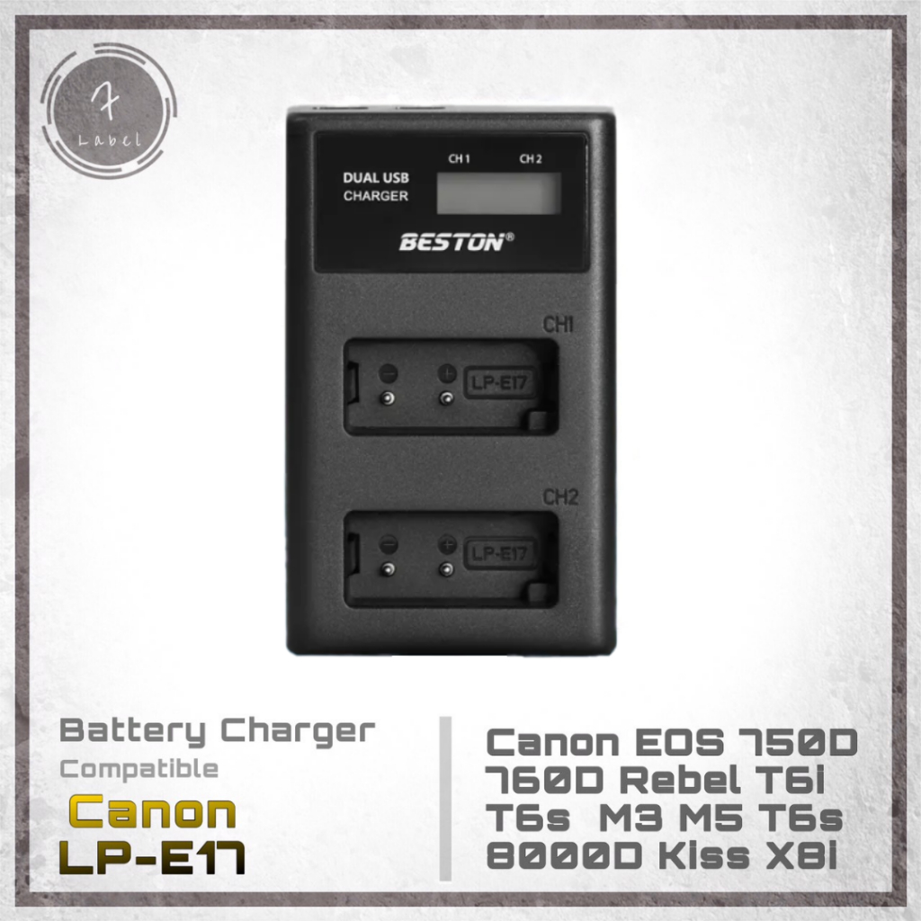 แบตกล้อง Canon LP-E17 + แท่นชาร์จ สำหรับกล้อง Canon EOS RP M3 M5 M6 750D 760D T6I T6S 8000D KISS X8i