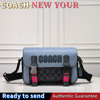 พร้อมส่ง🌟แท้ 💯%Coach Track Flap Messenger กระเป๋า, กระเป๋าสะพายผู้ชาย C8128