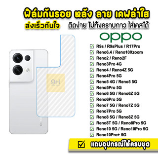🔥 ฟิล์มกันรอย ฟิล์มหลัง เคฟล่า รุ่น OPPO Rene10 10Pro+ Reno8Pro Reno8T Reno8Z Reno8 Reno7 Reno6 Reno5 Reno4 ฟิล์มoppo