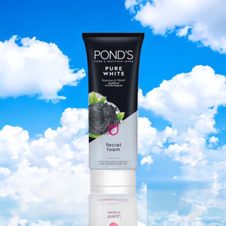 Pond’s พอนด์ส เพียว ไวท์ โพลูชั่น ดีท็อกซ์ เฟเซียล โฟม 50กรัม/100กรัม