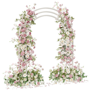 Garden Arch Arbor Trellis Archway สำหรับพืชปีนเขา Roses Vines Support Rack, สวนกลางแจ้งสนามหญ้าหลังบ้าน Patio