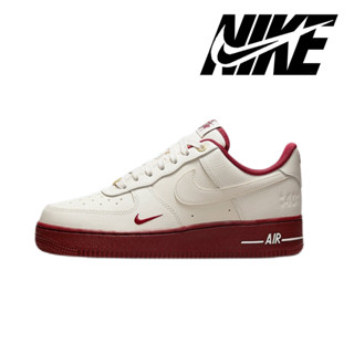 Nike Air Force 1 Low07se Trend Low Off-White Red รองเท้าผ้าใบแท้ 100%