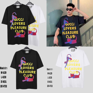 เสื้อยืด UNISEX 👱🏻‍♂️👩🏼‍🦰 พิมพ์ลาย GUCCI 🏷️ Cotton 💯 ส่งจากไทย 🇹🇭ร้านค้าจัดส่งไว