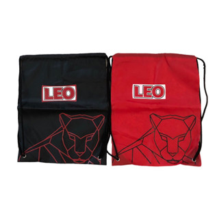 กระเป๋าผ้า หูรูด LEO ลีโอ ขนาด13x17นิ้ว มี2สี (ของพรีเมี่ยม)