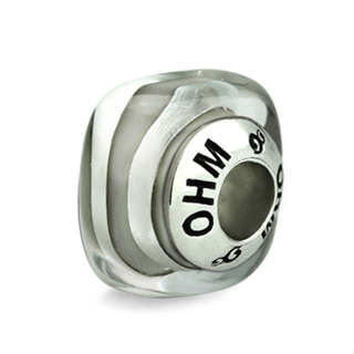 OHM Beads รุ่น Be Stripey Murano Glass Charm เครื่องประดับ บีด เงิน เแก้ว จี้ สร้อย กำไล OHMThailand