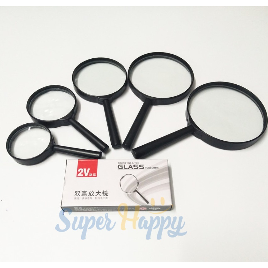 แว่นขยายอ่านหนังสือพร้อมด้ามจับพลาสติก Magnifying glass
