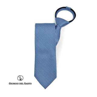 Giorgio Del Sarto Adults Zipper Tie Blue ไทซิป เนคไทสำเร็จรูปสีฟ้า