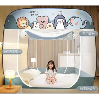 มุ้ง มุ้งกันยุงอัตโนมัติ เต็นท์ มุ้ง 5 ฟุต 6 ฟุต 6.6 ฟุต สาม…