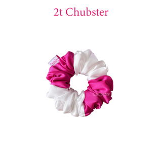 2t chubster ยางรัดผมผ้าซาติน บางลื่น Satin Scrunchie ยางมัดผม ยางรัดผมโดนัท