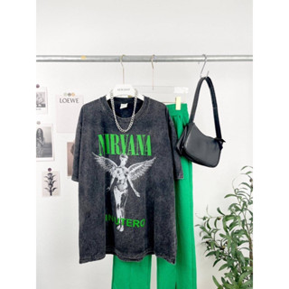เสื้อยืด Oversize ลายวง ผ้าฟอก