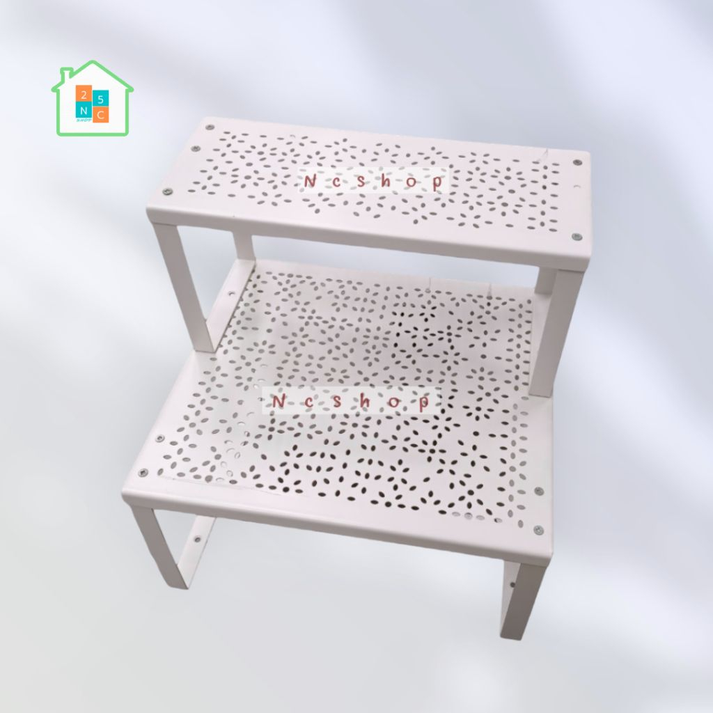 IKEA [พร้อมส่ง] ชั้นวางของ อเนกประสงค์ ทำจากเหล็ก ลายฉลุ สีขาว รุ่น VARIERA อิเกีย แท้