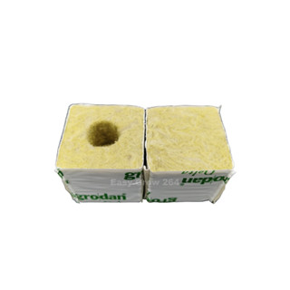 (6 ชิ้น)​ Rock wool ร็อควูล 50x50x50 mm. ก้อนสำหรับเพาะปลูกต้นกล้า เพาะชำ ไฮโดรโปนิกส์  cloning hydroponic Grodan