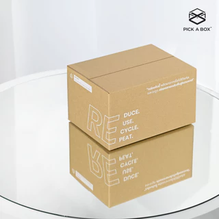 กล่อง ECO BOX (Size 00) เหมาๆ - 100 ใบ /แพ็ค : กล่องพัสดุรักษ์โลกผลิตจากเยื่อไม้รีไซเคิล PICK A BOX