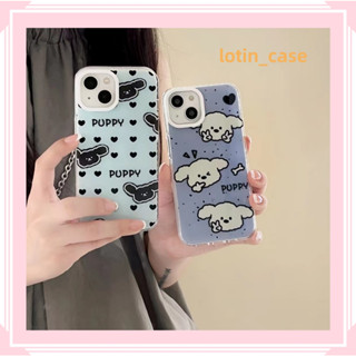 🎁ส่งของขวัญ🎁เคสไอโฟน สำหรับ 11 13 for iPhone Case 14 12 Pro Max การ์ตูน น่ารัก ลูกสุนัข กันกระแทก ปกป้อง เคสโทรศัพท์