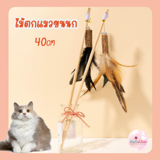 ไม้ตกแมวขนนก ของเล่นแมว ไม้ล่อเหมียว ลูกเหมียว Cat