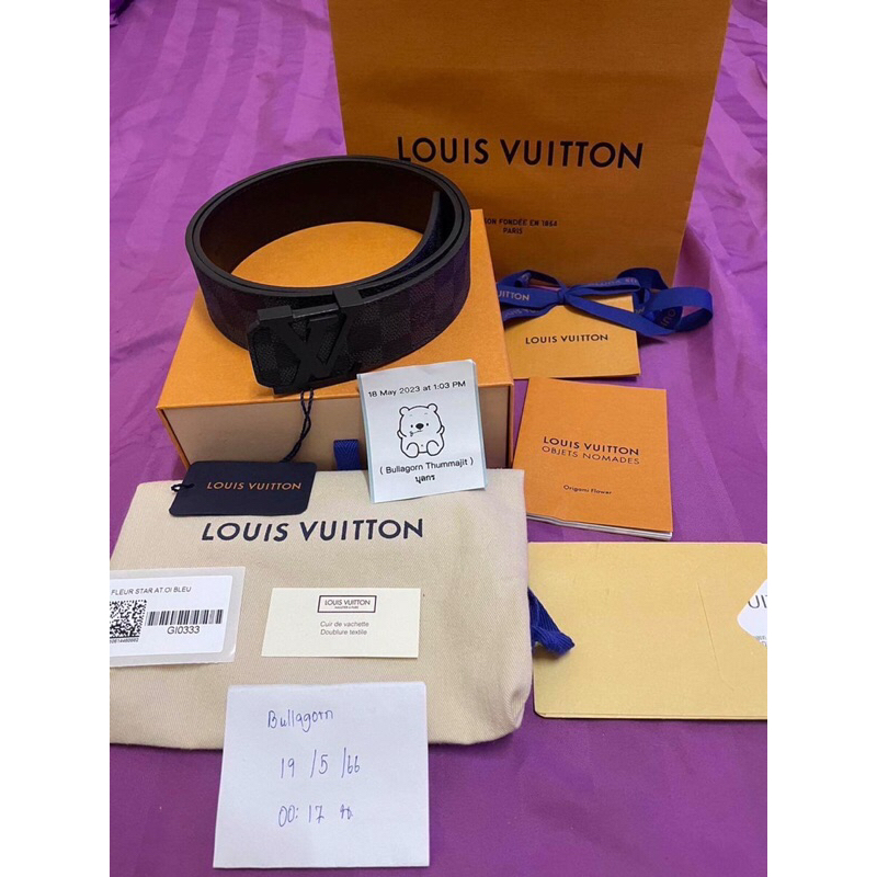 LV Circle Buckle 25MM Reversible Leather And Monogram Belt Size 90/36 –  Keeks Designer Handbags