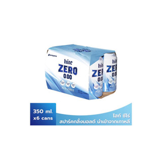 Hite Zero All Free เครื่องดื่มสปาร์คกลิ้งมอลต์ ขนาด 350 มล X 6 กระป๋อง