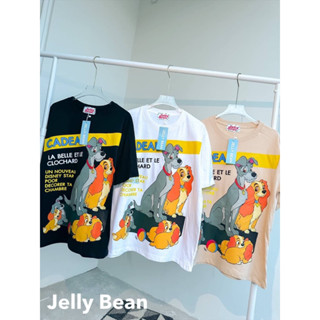 💜Jelly Bean🩷 เสื้อยืด oversize สกรีนลายใหญ่แบบตะโกนค่า