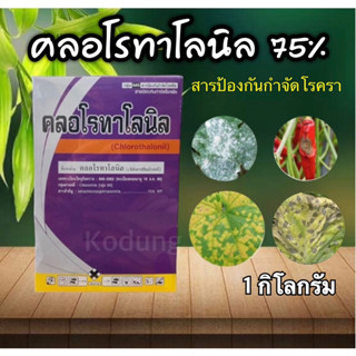 คลอโรทาโลนิล 75 % #ดาโคนิล สารป้องกันและกำจัดโรคพืช เชื้อรา โรคใบจุด โรคราน้ำค้าง โรคแอนแทรคโนส ( 1 กิโลกรัม )