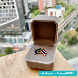 พร้อมส่งในไทย: เข็มกลัดเซ็ทลายธงชาติแทนซาเนียxธงชาติไทย 🇹🇿🇹🇭 | Tanzania x Thailand Friendship Flag Enamel Brooch Pin Set