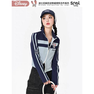 Snbl x Disney เสื้อยืดแขนยาว มีซิปหน้า จูดี้ Zootopia ลิขสิทธิ์แท้