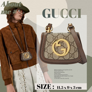 Gucci Blondie Shoulder Wallet กระเป๋าใส่เหรียญกระเป๋าสตางค์พิมพ์ลาย