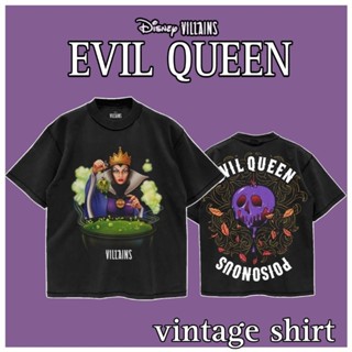 เสื้อDisney ลาย Evil Queen สีดำ ฟอกเฟด วินเทจ ( TMP-004 )