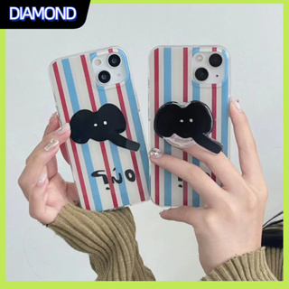 💲คูปองเคลม💲เคสไอโ case for iphone 11 12 ช้าง เพิ่มวงเล็บ เคส 14 13 12 11 pro max ซิลิโคนเหลวป้องกันการตกหล่น