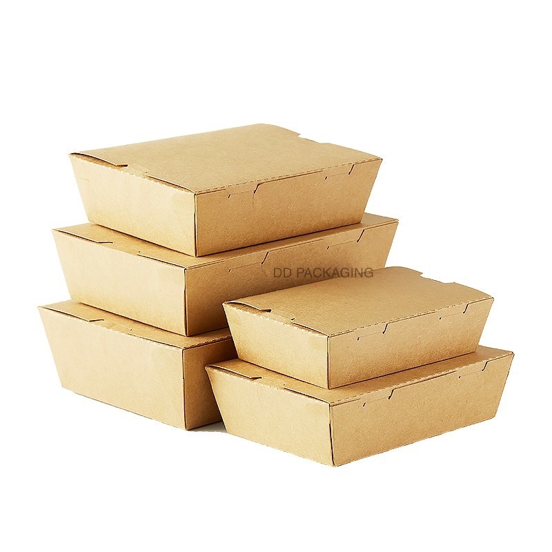 DEDEE(50ชิ้น)กล่องกระดาษคราฟท์ฝาเรียบ กล่องอาหารกระดาษคราฟท์(500ml,700ml,900ml,1200ml,1600ml,2100ml) ราคา ถูกที่สุด ดีลบีเคเค แกลเลอรีภาพที่ 4
