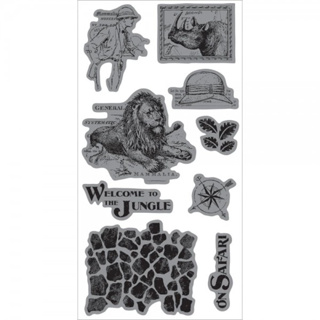 WELCOME TO THE JUNGLE CLING STAMPS : ตราปั้ม Graphic45