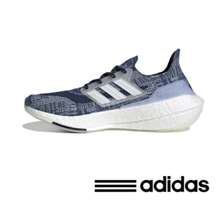 Adidas Ultraboost 21 Primeblue ดูดซับแรงกระแทกรองเท้าผ้าใบสีน้ำเงินเดนิมน้ำหนักเบาระบายอากาศลื่น