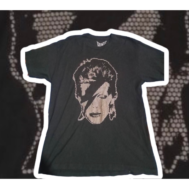 เสื้อยืด David Bowie งานปั้มคอ