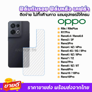 🔥 ฟิล์มกันรอย ฟิล์มหลัง เคฟล่า รุ่น OPPO Reno10 Reno10Pro Reno8Pro Reno8T Reno8Z Reno8 Reno7 Reno6 Reno5 ฟิล์มหลังoppo