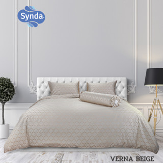 Synda​ ผ้าปูที่นอนรัดมุม รุ่น Micro Plus Cotton ทอ 520 เส้นด้าย ลาย VERNA BEIGE