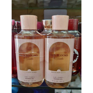 Bath &amp; Body Works เจลอาบน้ำ Sun Blooms &amp; Suede Shower Gel 295ml.ของแท้ (สินค้า1ชิ้น)