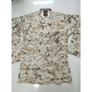 01USMCเสื้อทหารUS ขนาดM-XLรอบอก44-48นิ้วลายพรางดิจิดอลทะเลทราย Combat Uniform USMC Marpat Desertผ้าหนา50/50