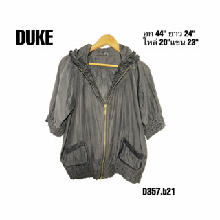 DUKE hoodie Jacket เสื้อคลุมทรงสั้นด้านในลายดอกไม้ อก 44 ยาว 24 D357.b21