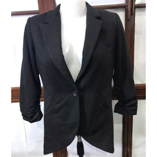 อก 36” เสื้อสูท เสื้อคลุม แขนสามส่วน ผ้าโพลีเอสเตอร์ผสมคอตตอน มีซับใน (6408) งานแบรนด์ Gibson  มือสอง สภาพใหม่