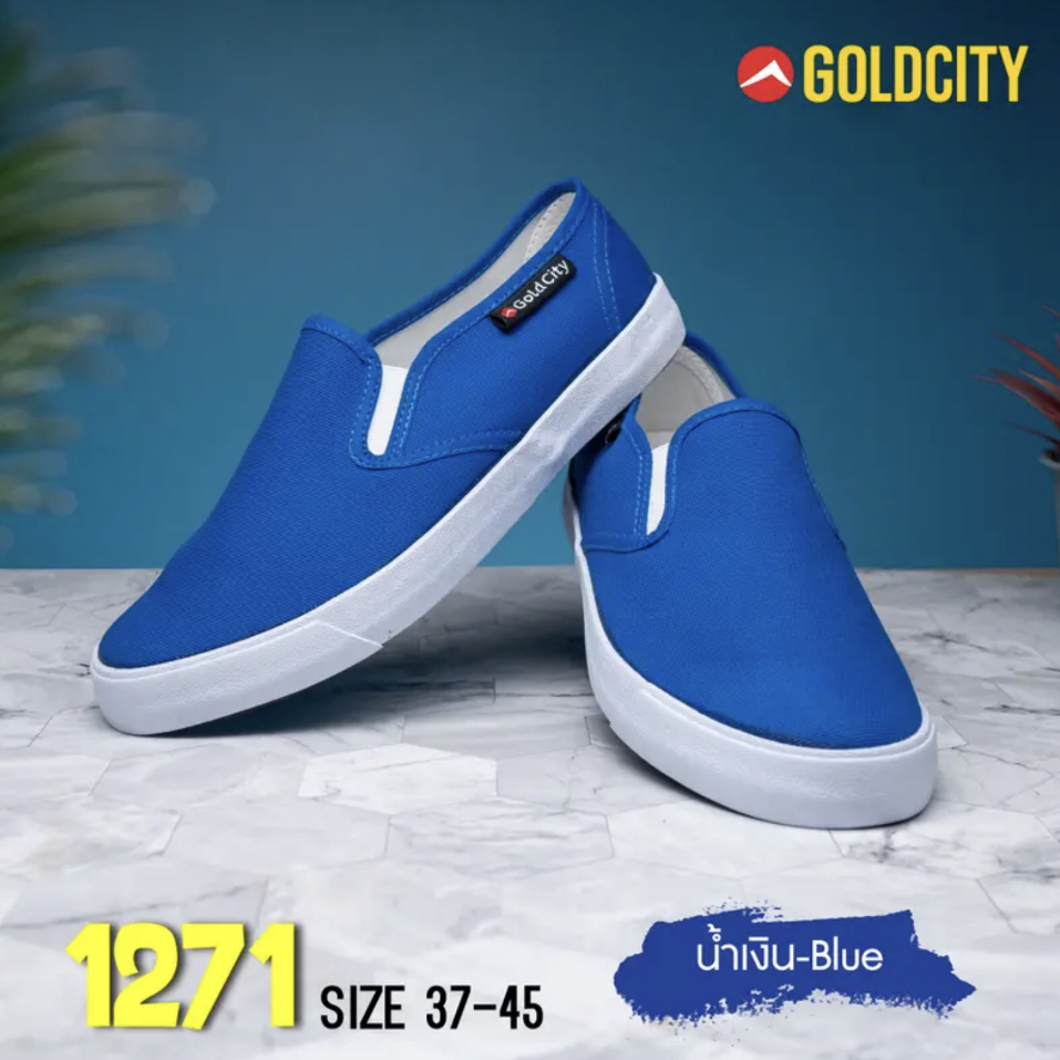 GoldCity-1271(2/2)_มี 10 สี_รองเท้าผ้าใบแบบสวมสลิปออนSize_37-45