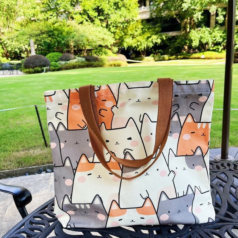 กระเป๋าผ้า 7 ลาย กระเป๋า สไตล์เกาหลีใหม่DW77 39*34cm